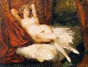 Eugene Delacroix Female Nude Reclining on a Divan Sweden oil painting reproduction